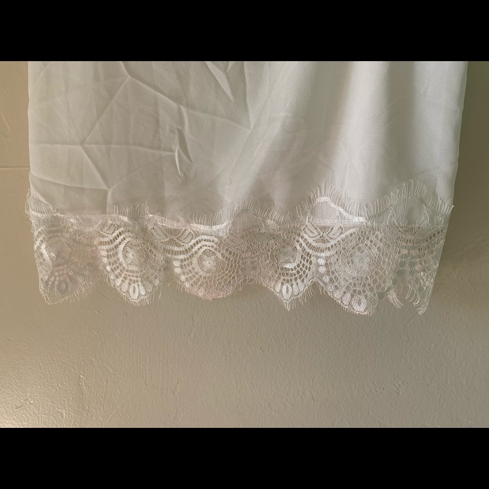 WHITE SILK LACE CAMI - Picture 2 of 6